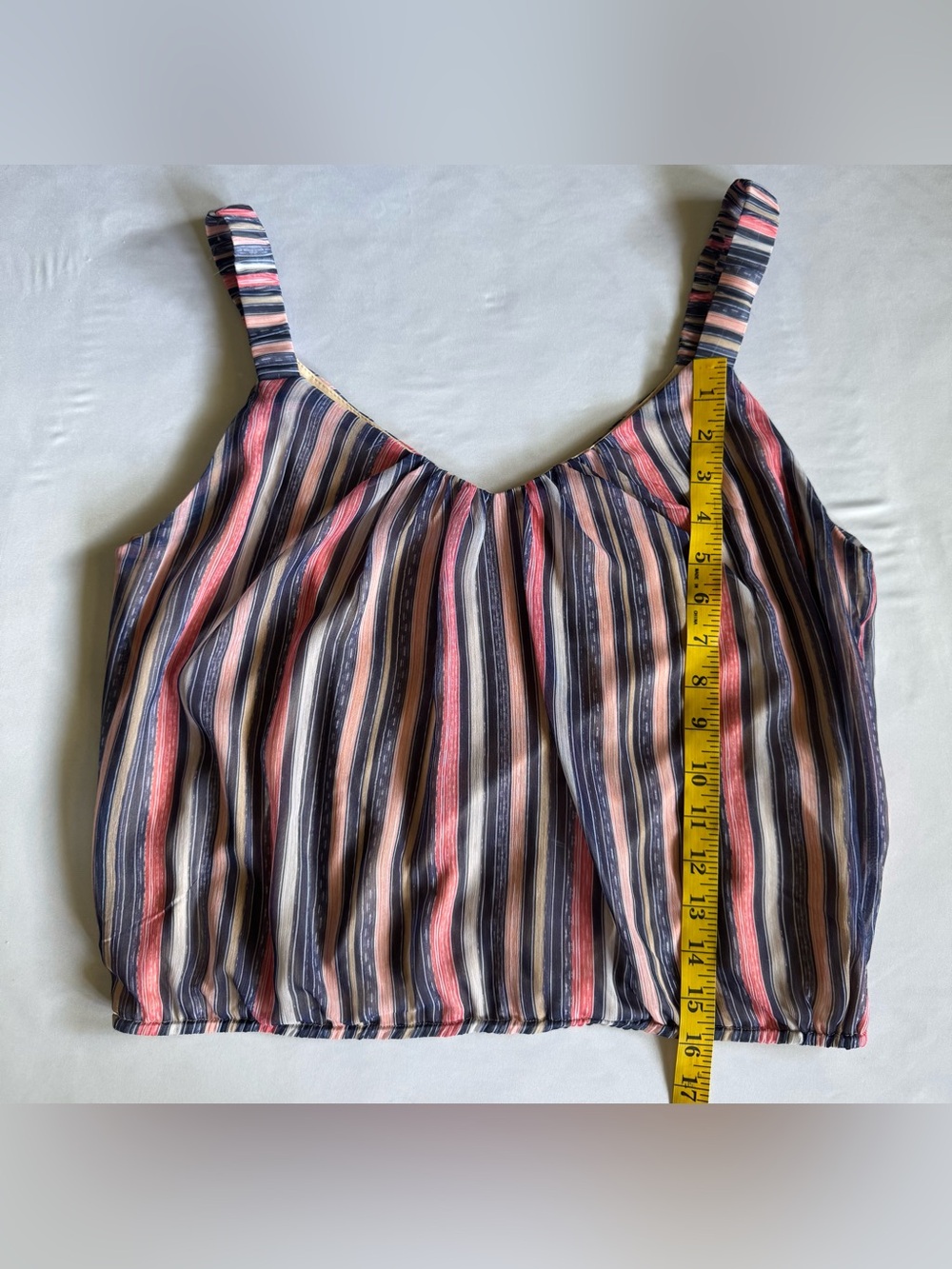 Nine Britton Striped Sleeveless Blouse Tank Top Medium Boho Lined - Picture 5 of 9
